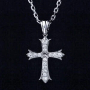 Colgante de cruz de iris