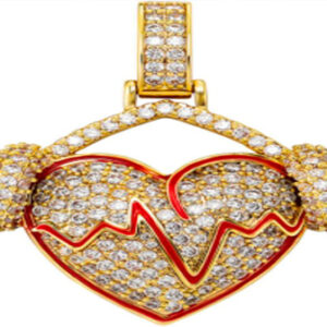 Colgante de corazón dorado