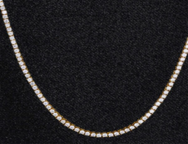 Collar Tennis 3mm ST Dorado