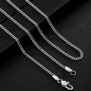 Cadena cuban de 2 mm - Plateada