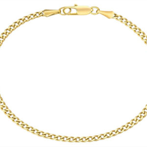 Brazalete cuban de 3 mm - Dorado
