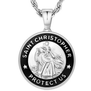 Colgante de San Christopher + 2.5 cadena trenzada