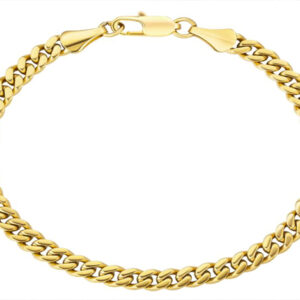 Brazalete cuban de 5 mm - Dorado