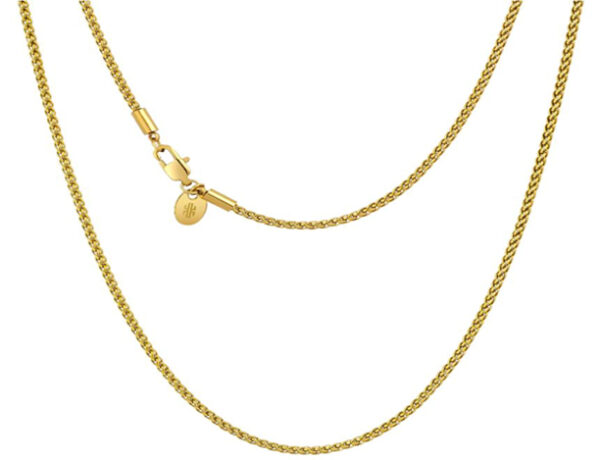 Cadena Wheat de 3 mm - Dorada