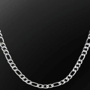 Cadena Figaro de 3 mm - Plateada