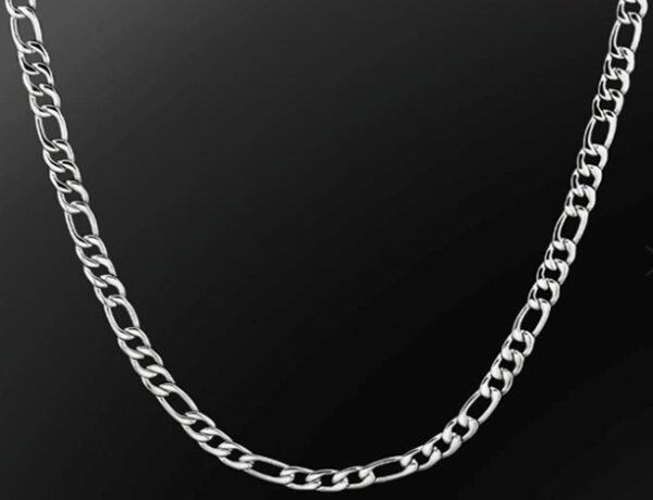 Cadena Figaro de 3 mm - Plateada