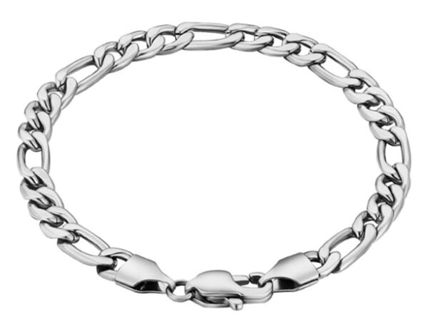 Brazalete Figaro de 5 mm - Plateado
